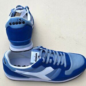 Diadora Men's Blue and White Sneakers